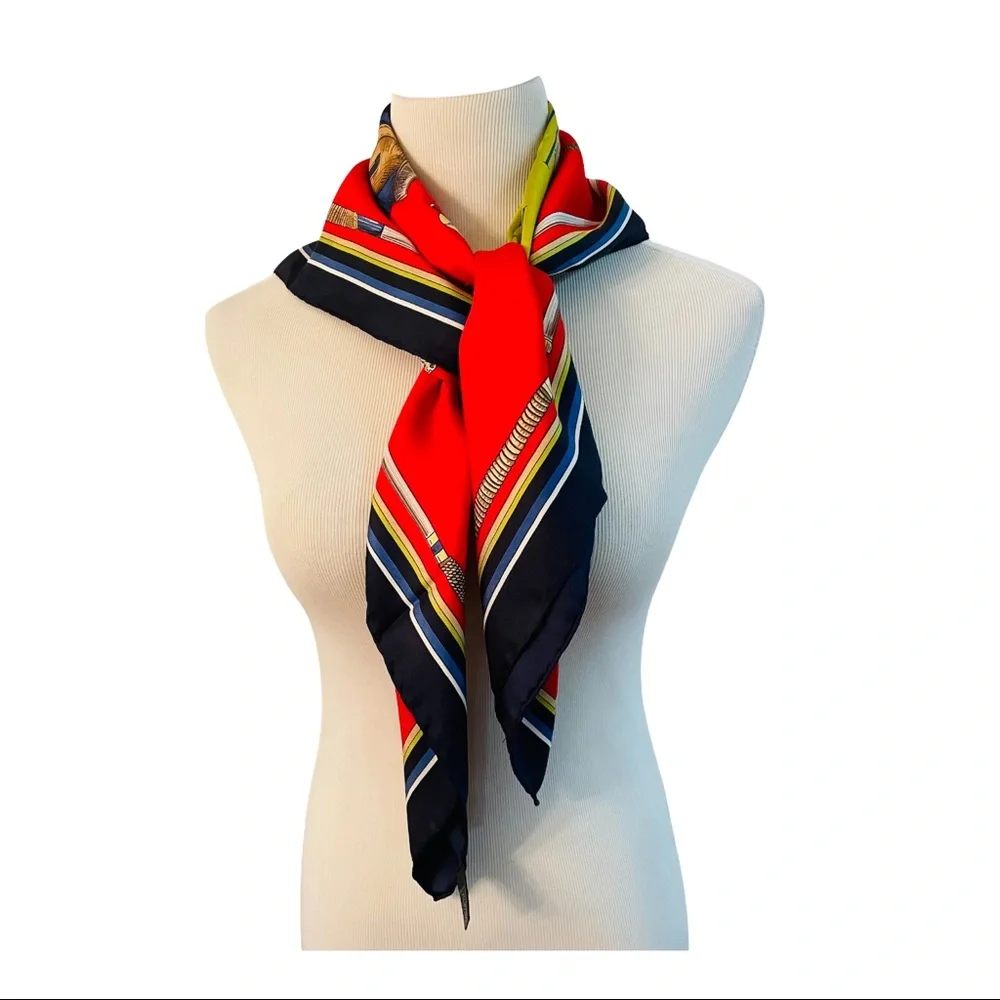 New! Golf Club Mc Harries Collection 100% Silk Square Scarf 34x34